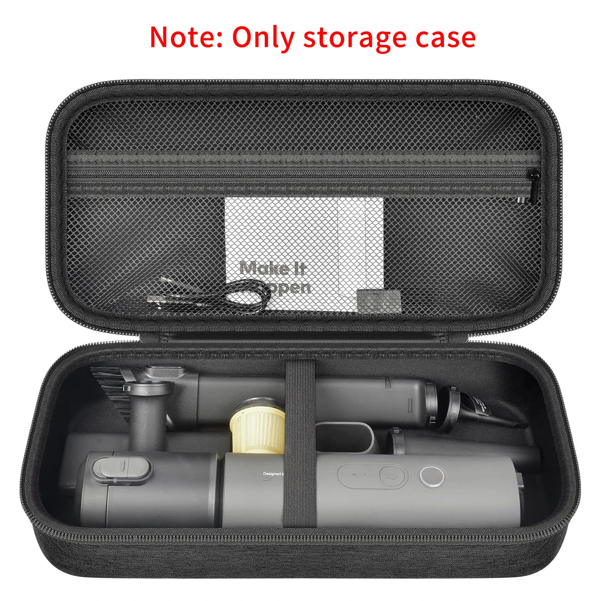 Hard EVA Case for HOTO Voice-Tank 4-in-1 Car Vacuum Organizer EVA Protective Case Babs black