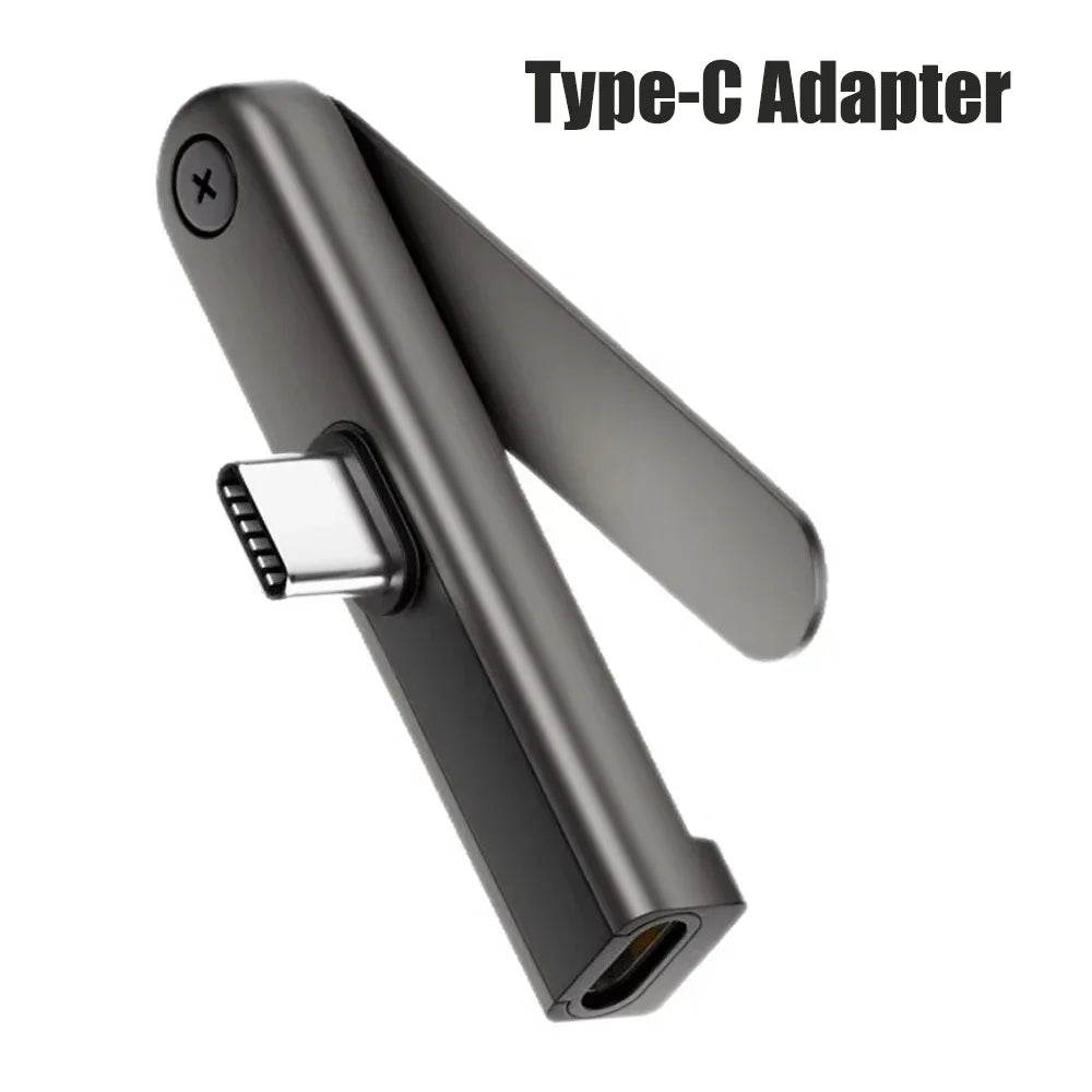 USB-C to 3.5mm Audio Adapter with Foldable Phone Stand Audio Adapter Babs 240W Type-C