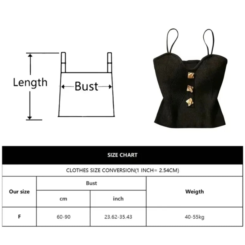 Cross Knit Women's Camisole Tank Top – Slim Fit Black & White Knit Camisole Top Babs
