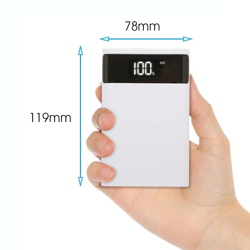 KEBIDUMEI 4-Slot DIY 18650 Power Bank Case USB-C Micro USB DIY Power Bank Case Babs