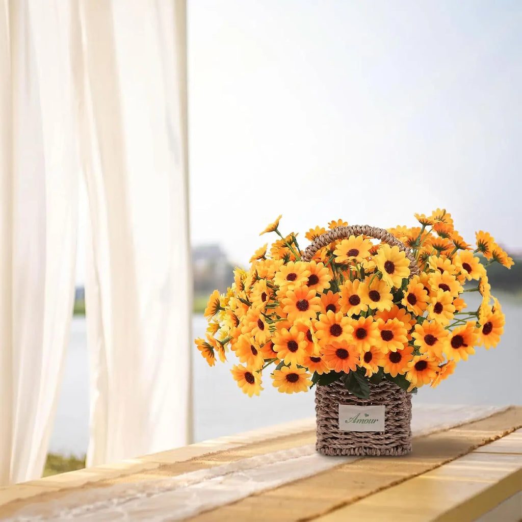 Artificial Silk Daisy Bouquet – Wedding & Home Décor Flowers Artificial Flower Bouquet Babs