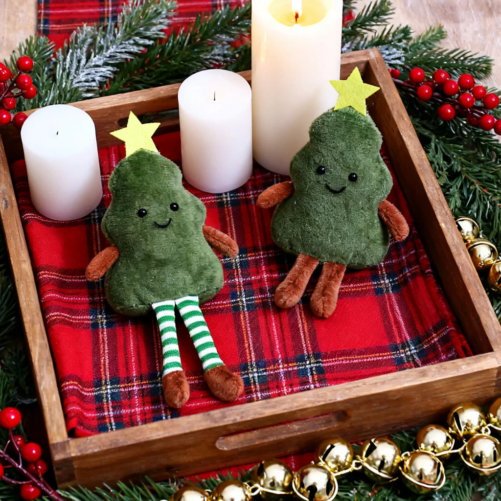 Cute Plush Christmas Tree Pendant Doll Holiday Decoration Christmas Pendant Decoration Babs