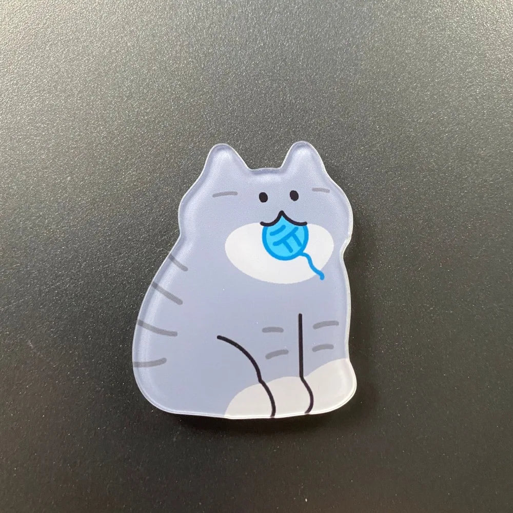 5-Piece Cute Cat Fridge Magnets – Cartoon Decorative Set Decorative Fridge Magnets Babs