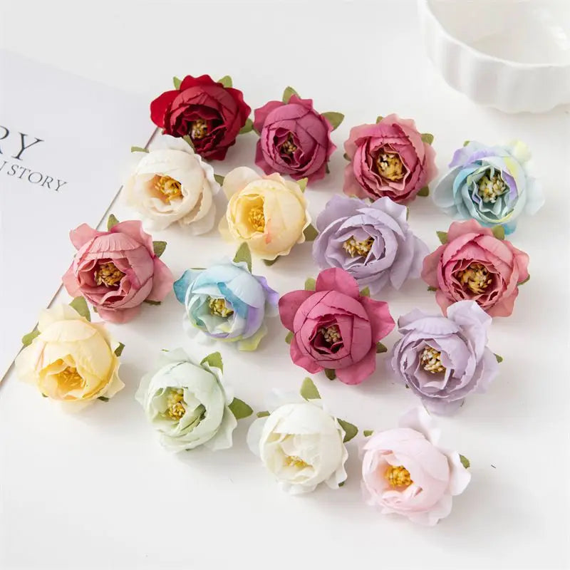 40/80pcs Silk Rose Heads – Wedding, Home & DIY Décor Flowers Artificial Silk Flowers Babs