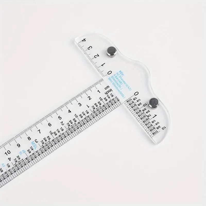 Plastic T-Square Ruler – Clear Scale, Portable & Precise Drafting T-Ruler Babs