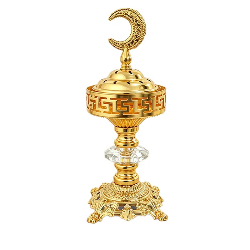 Moon Metal Incense Burner – Arabic Gold Aroma Burner Decor Incense Burner Babs