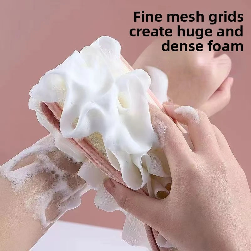 2-in-1 Back Scrubber Exfoliating Bath Sponge Loofah Towel Bath Body Scrubber Babs