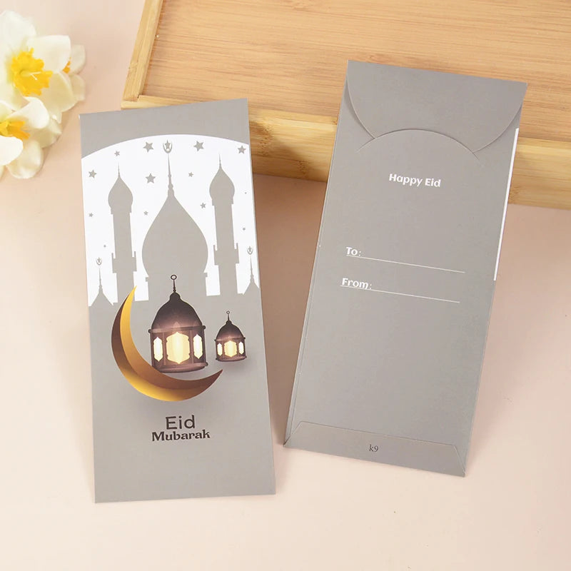 6-Piece Eid Mubarak Cash Envelopes & Money Gift Bag Set Gift Envelopes Set Babs