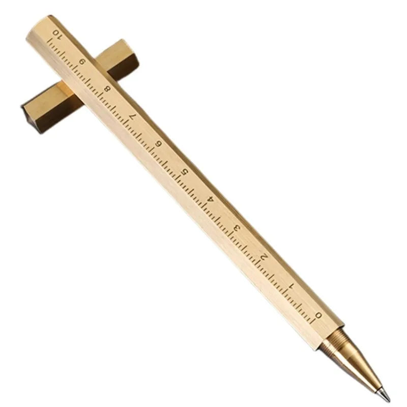 Hexagonal Brass Vintage Ballpoint Pen | Business Gift Pen Brass Ballpoint Pen Babs