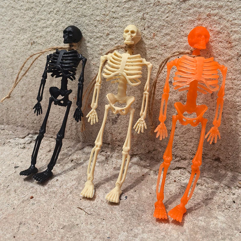 Halloween Hanging Skeleton Skulls | 6 or 12 Pack Decorations Halloween Skeleton Decor Babs