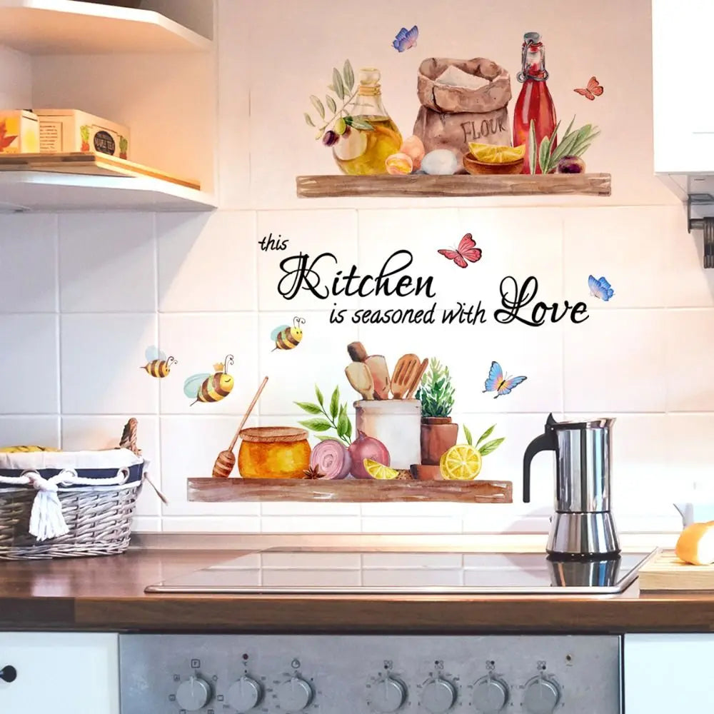 Bee & Butterfly Wall Sticker – Waterproof Removable PVC Decal Wall Sticker Decal Babs