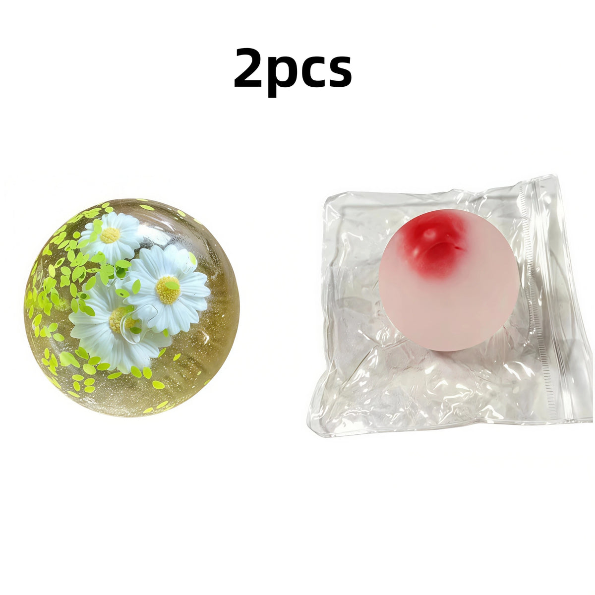 Maltose Mochi Squishy Fidget Toy – Slow Rebound Stress Ball Squishy Fidget Toy Babs 2pcs 1