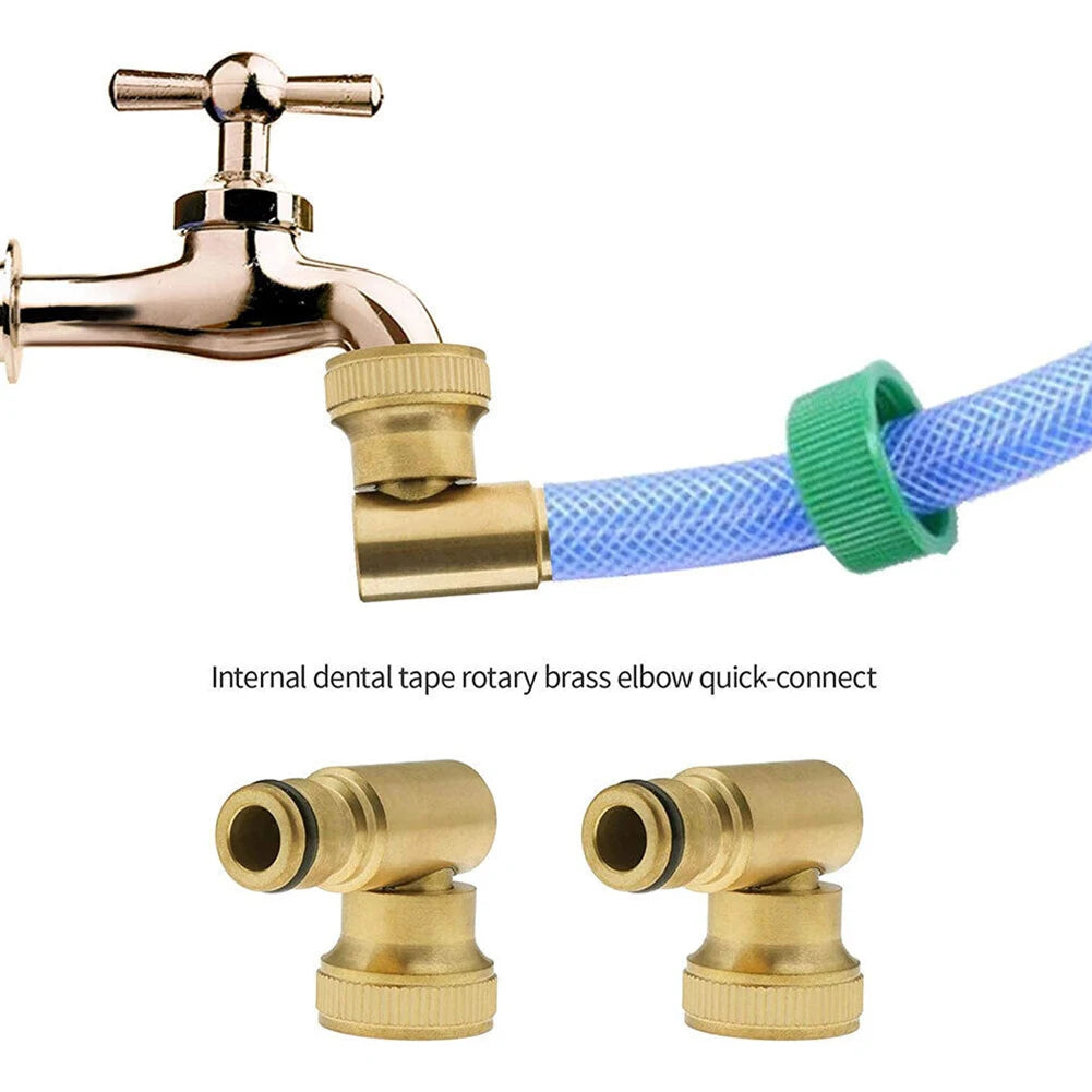 Brass Swivel Elbow Quick Connector 3/4" BSP Female Garden Hose Tap Garden Hose Connector Babs