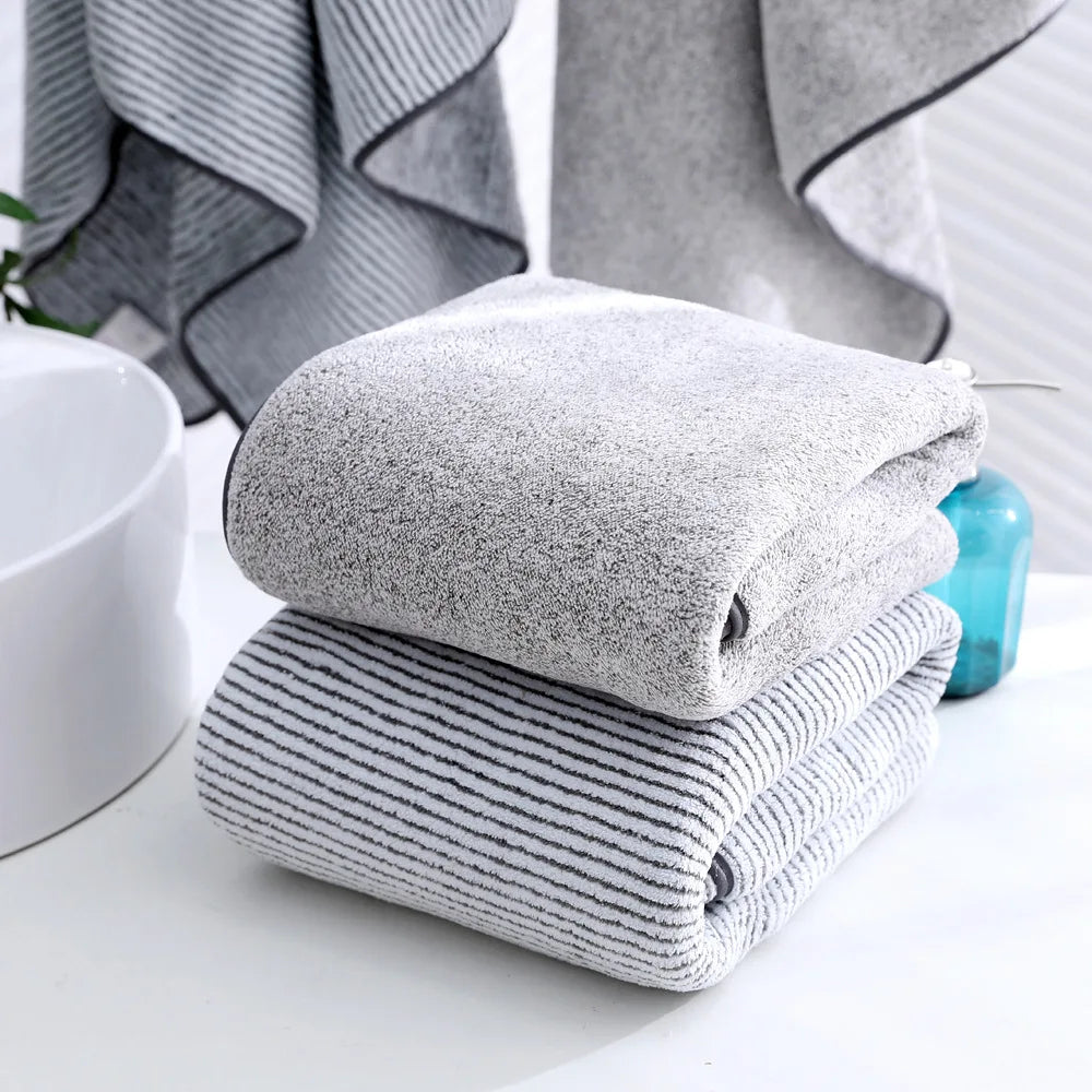 Bamboo Charcoal Coral Velvet Bath Towel – Soft & Quick-Dry Bath Towel Set Babs