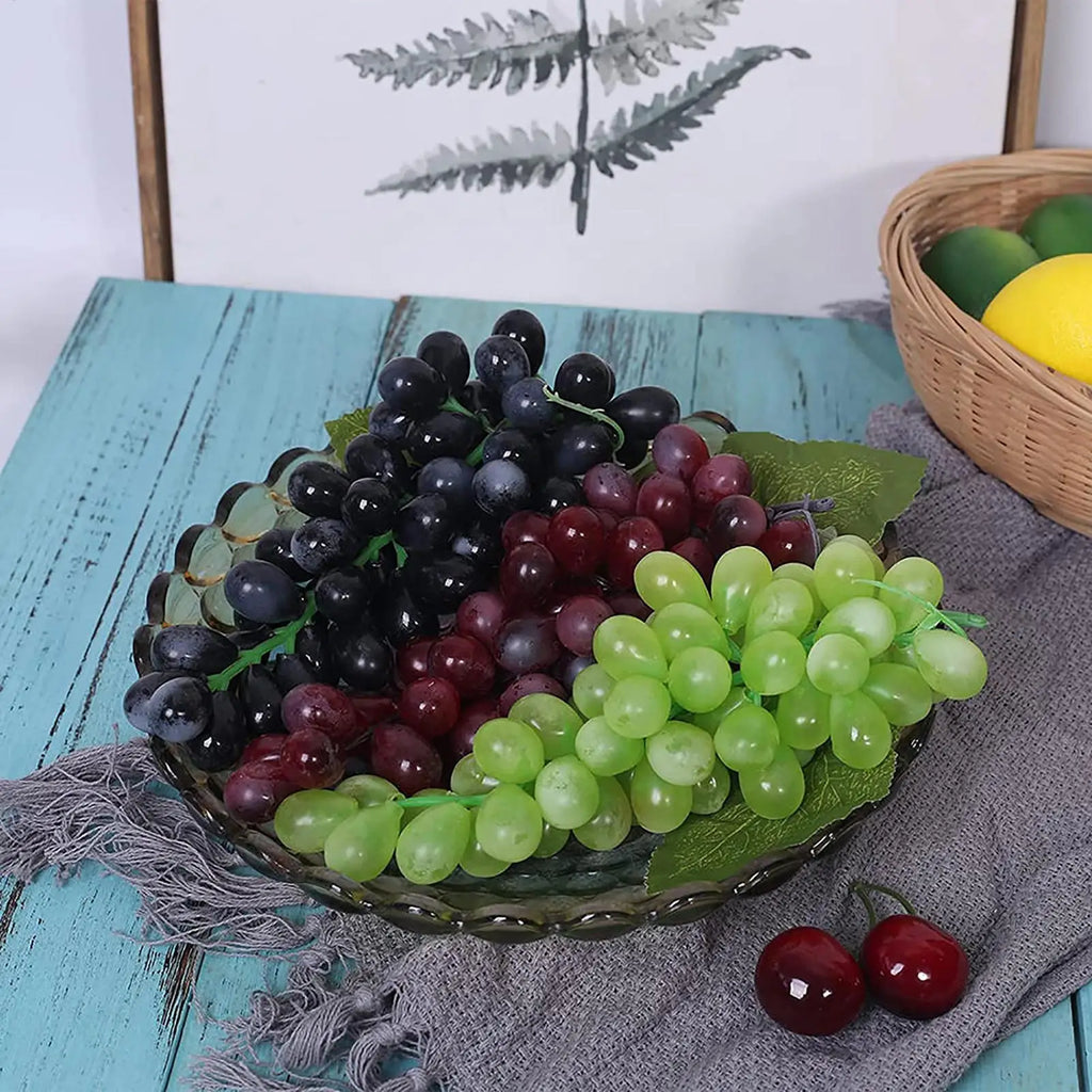 Artificial Grape Bunches – Faux Fruit Décor, 18 Grapes Artificial Fruit Decor Babs