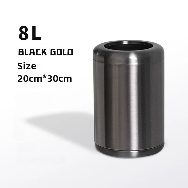 Modern Iron Trash Can 8L/12L – Waste Bin for Home Rooms Iron Waste Bin Babs 8L Black Gold