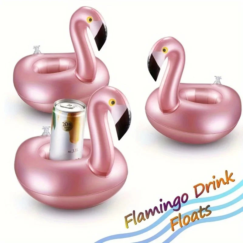 Rose Gold Flamingo Inflatable Coaster | Pool & Beach Party Inflatable Pool Coaster Babs
