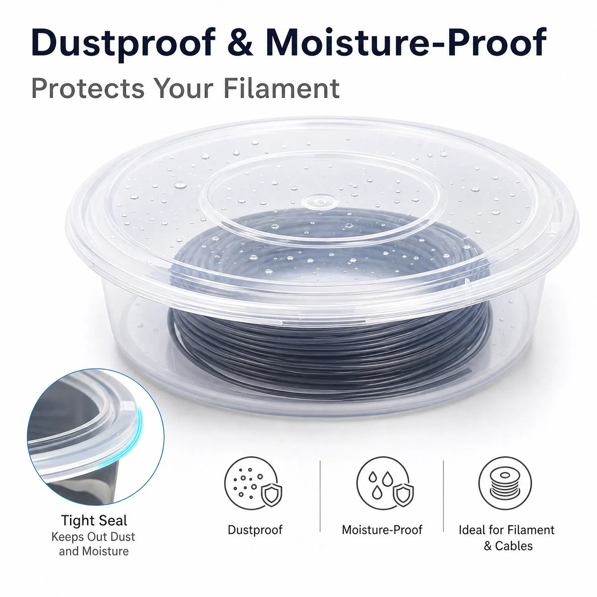 3D Filament Storage Box 10-Pack – Stackable Transparent Cases Filament Storage Box Babs