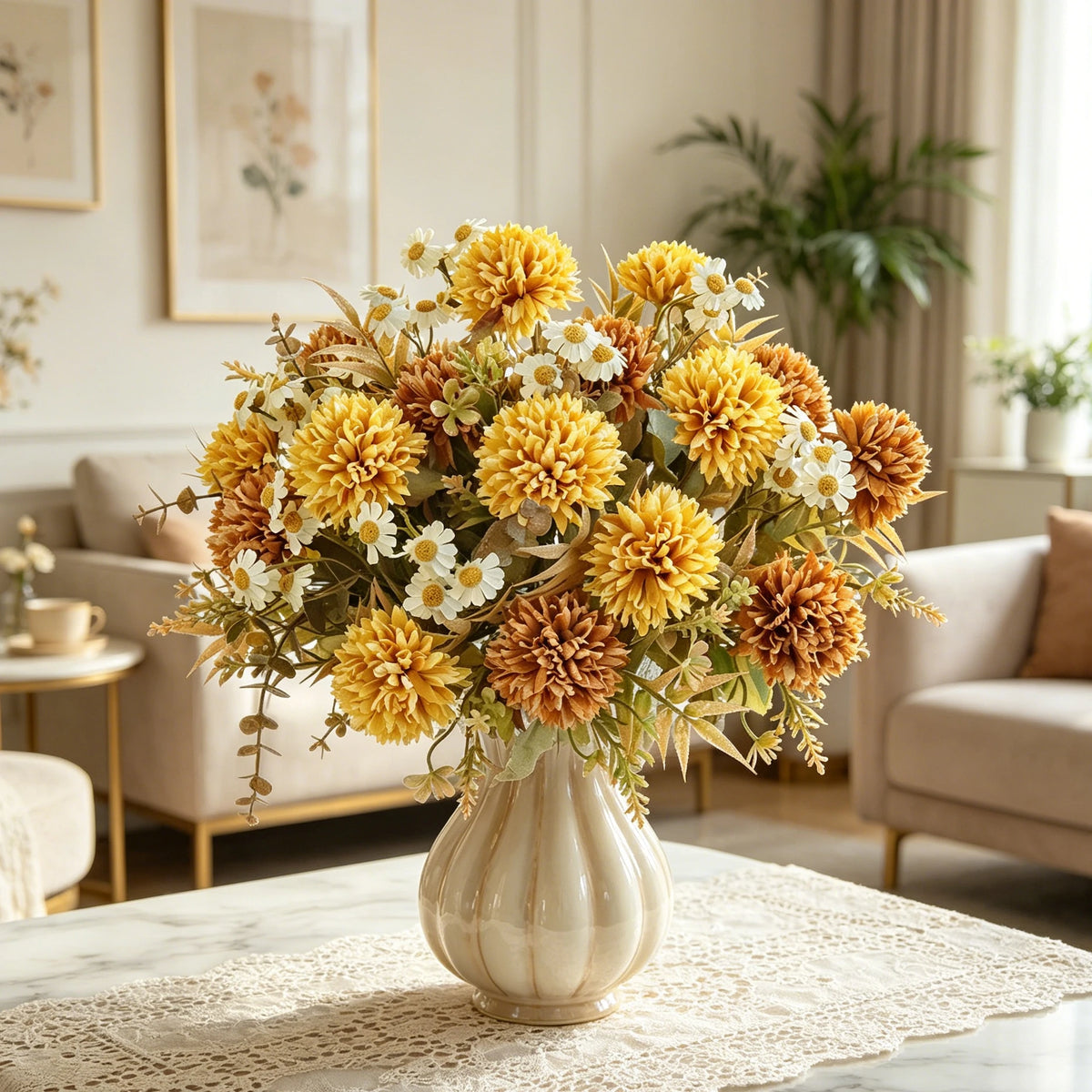 Silk Chrysanthemum Artificial Flower – Wedding & Home Décor Artificial Silk Flower Babs