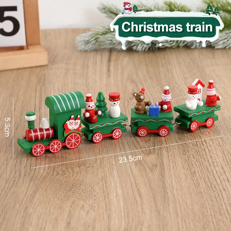 Christmas Wooden Train Ornament – Xmas Decor & Kids Gift Christmas Ornament Babs Style9