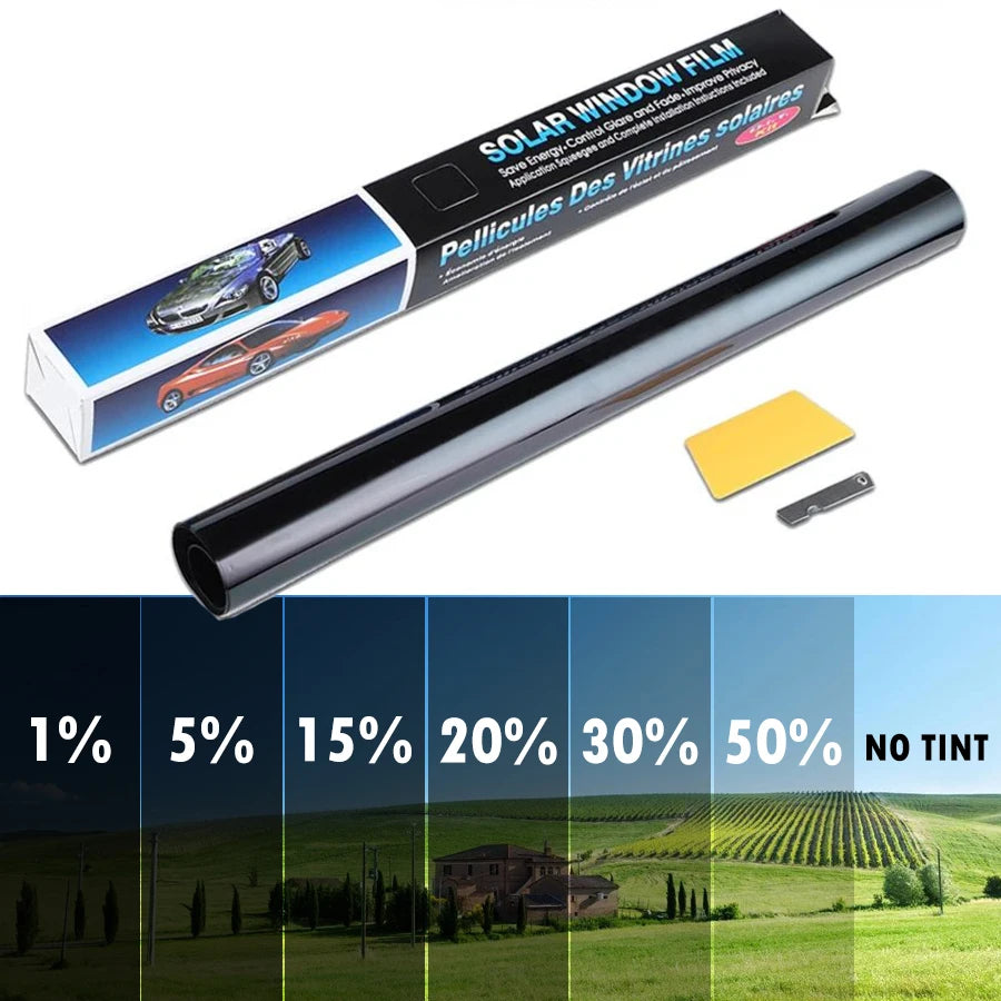 Car Window Tint Film 50cm×3m | UV Block, Multi-VLT Window Tint Film Babs Transmittance 15