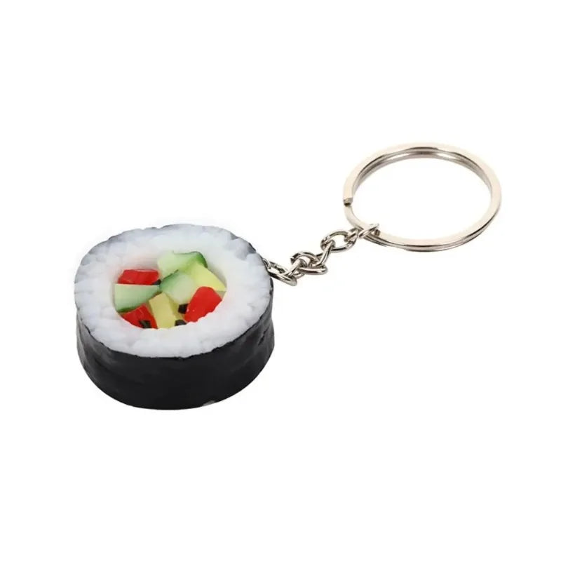 Sushi & Veggie Food Simulation PVC Keychain – Fun Bag Charm Novelty Keychain Babs