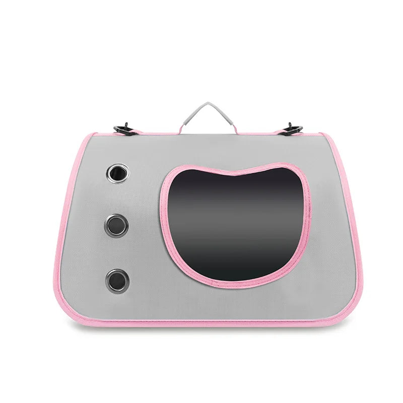 Portable Foldable Pet Carrier Bag – Breathable Cat & Dog Tote Pet Carrier Bag Babs Pink