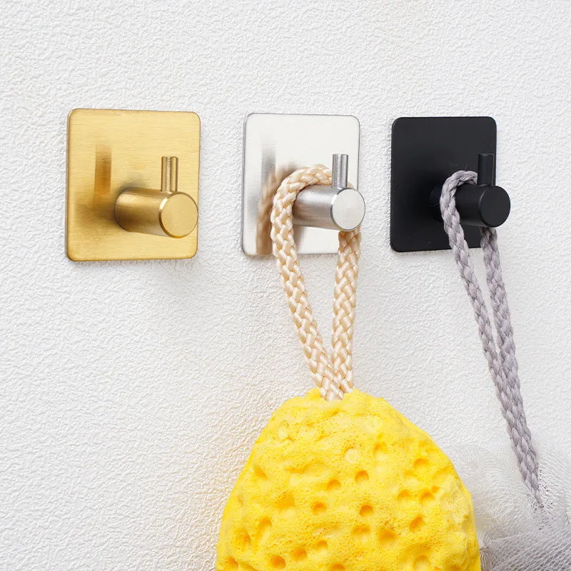Self-Adhesive Aluminum Wall Hooks – Coat, Towel & Key Hanger Adhesive Wall Hooks Babs