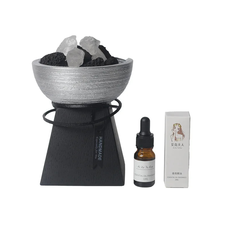 Flameless Fragrance Stone Aroma Diffuser Gift Set – Home & Office Aromatherapy Diffuser Set Babs