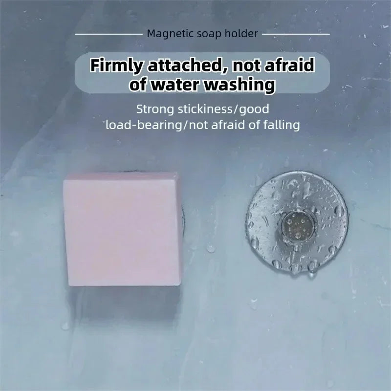 Stainless Steel Magnetic Soap Rack – Wall-Mounted Self-Draining Magnetic Soap Dish Babs
