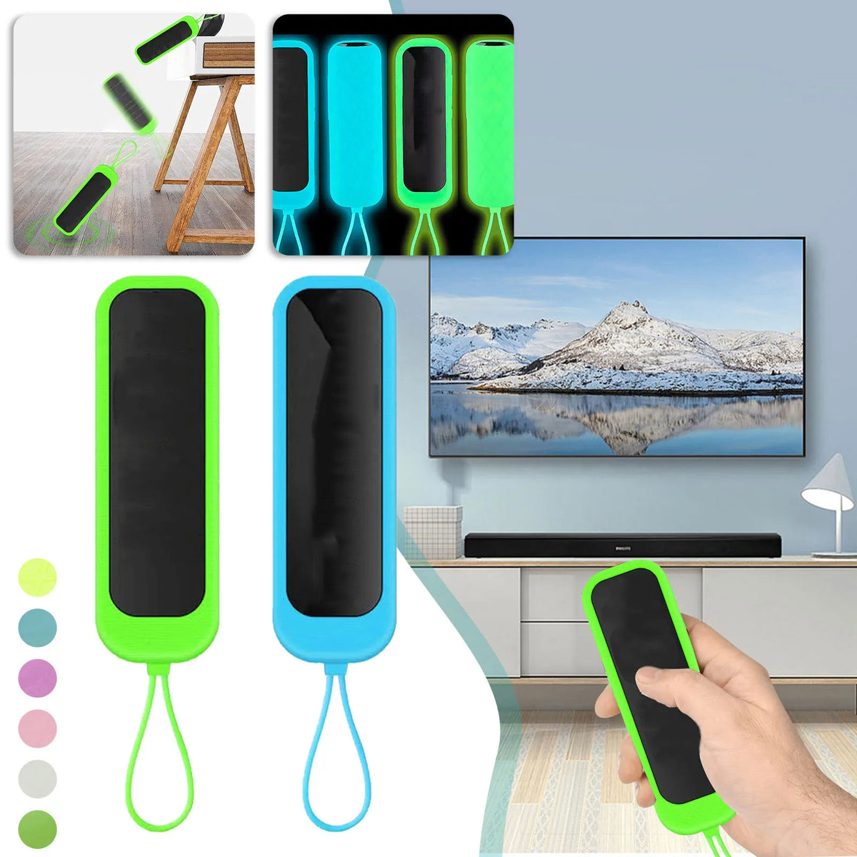 Silicone Glow-in-the-Dark TCL Remote Control Cover Case Remote Control Cover Babs