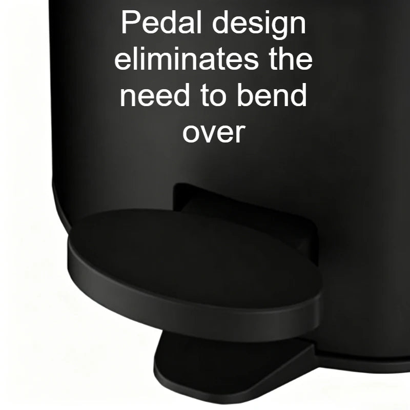 Large Metal Pedal Trash Can with Lid – 8L & 15L Luxury Bin Pedal Trash Can Babs