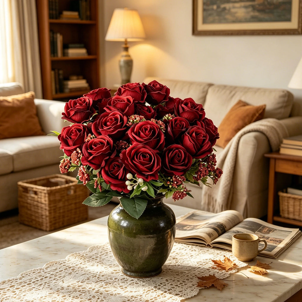 Silk Rose Artificial Flowers for Wedding, Home & Bridal Décor Artificial Silk Flowers Babs