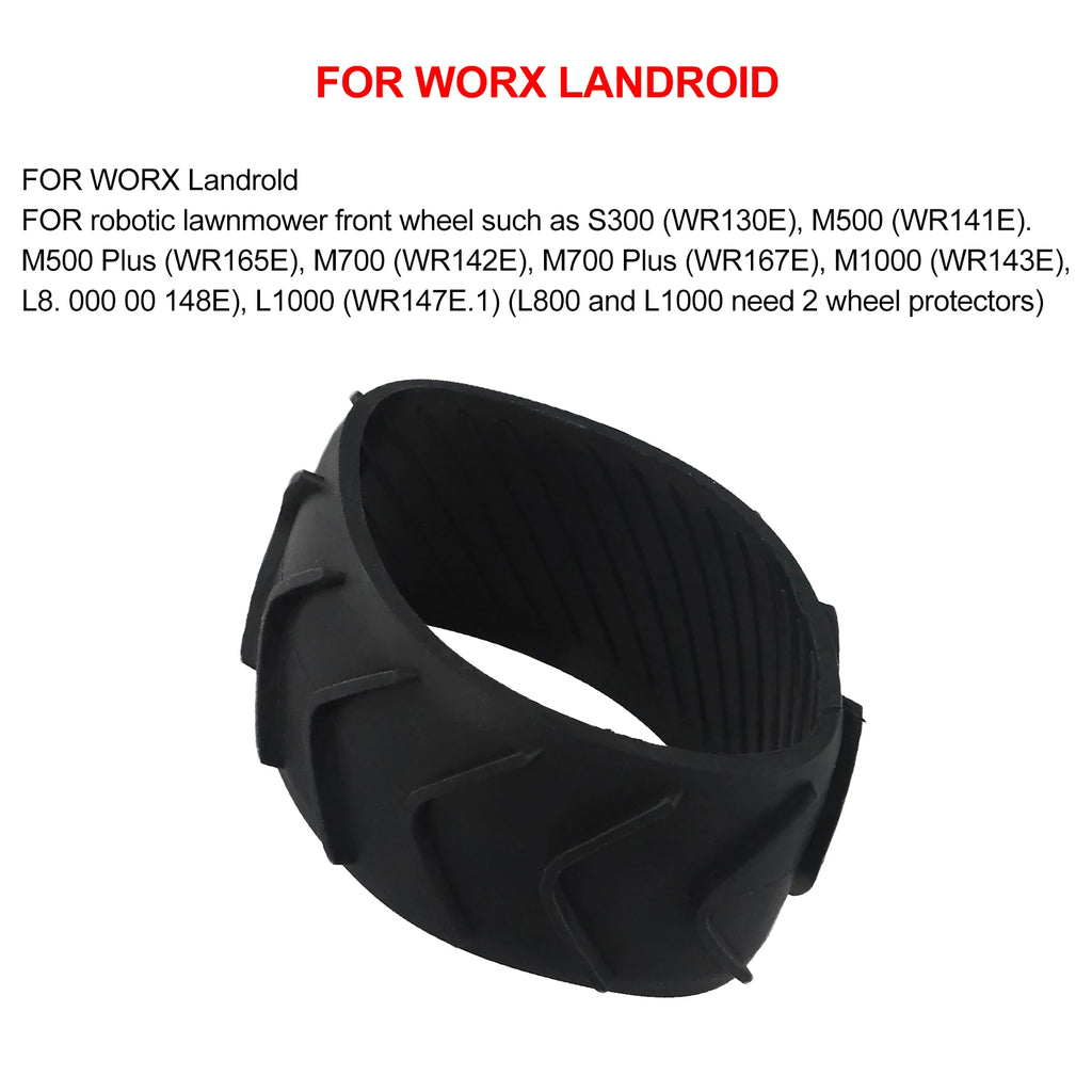 Rubber Wheel Protection for Worx Robotic Lawnmower Front Wheel Lawnmower Wheel Guard Babs