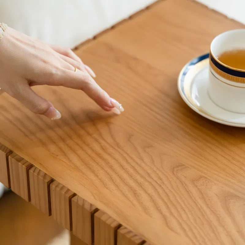 Solid Wood Square Side Table – Modern Minimalist Coffee Table Wood Side Table Babs