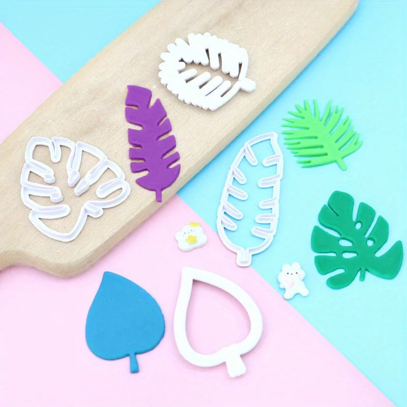 Tropical Leaf Cookie Cutters Set of 4 – Fondant & Biscuit Tool Cookie Cutter Set Babs