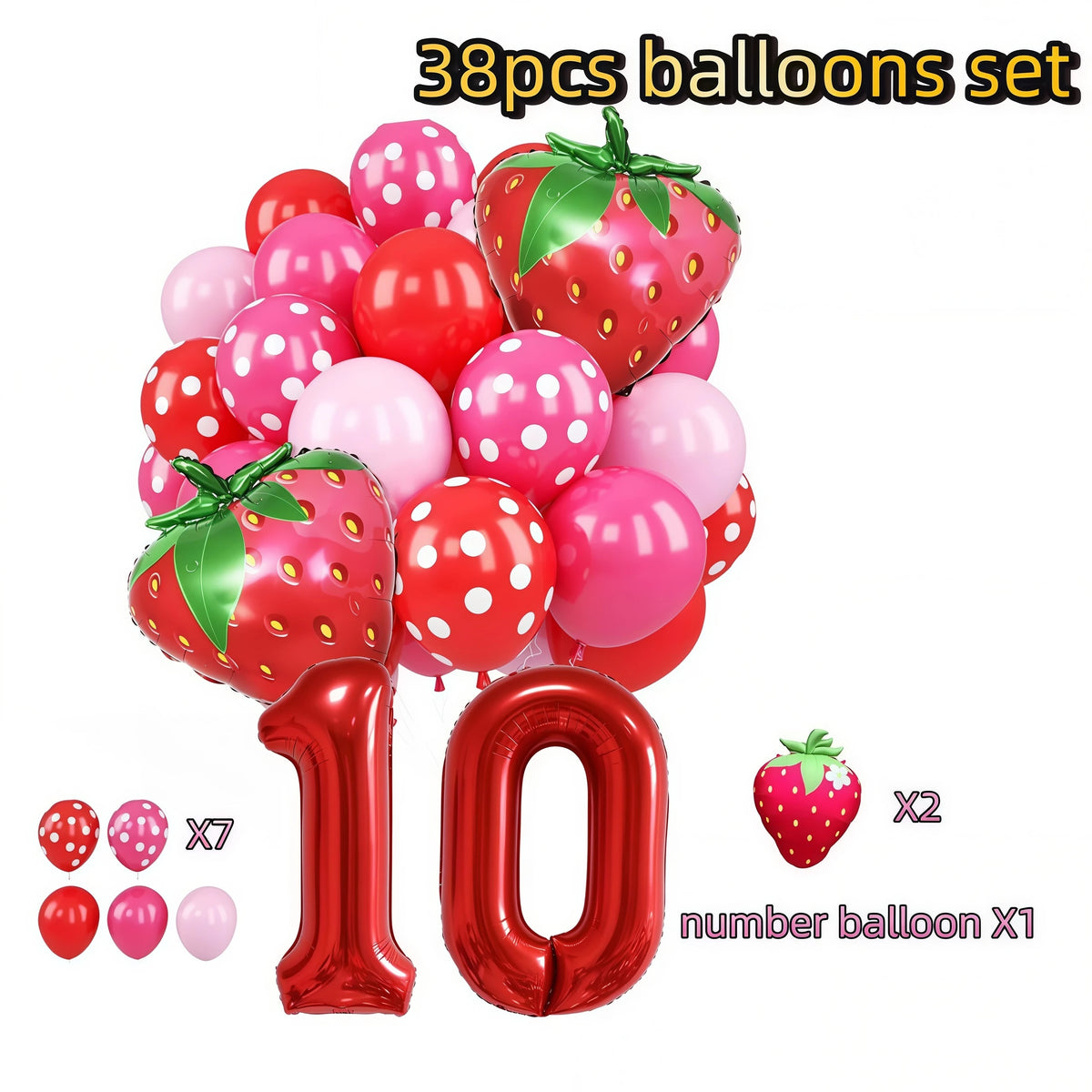 Strawberry Shortcake Birthday Party Decoration Kit – Banner & Balloons