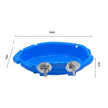 Parrot Bird Bath & Food Tray – Blue Cage Bathtub Accessory Bird Bath Tray Babs Blue