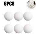 White Foam Christmas Balls – DIY Snowballs, 6pcs, 4cm & 8cm Christmas Foam Balls Babs 6PCS 4cm