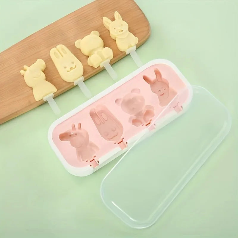 Cartoon Popsicle Molds – Reusable Ice Cream Molds for Summer Popsicle Ice Cream Mold Babs