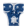 Washable Dog Diaper Pants – Adjustable Paw Pattern, S–XL Dog Diaper Pants Babs Blue-M