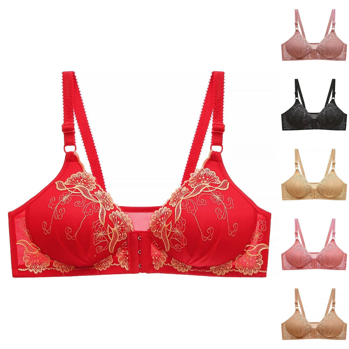 Women's Lace Wireless Push-Up Bra – Breathable Bralette Wireless Lace Bra Babs