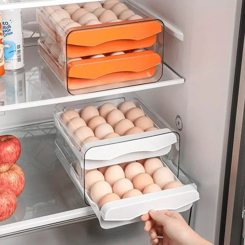Drawer Style Refrigerator Egg Storage Box – Stackable Egg Storage Box Babs