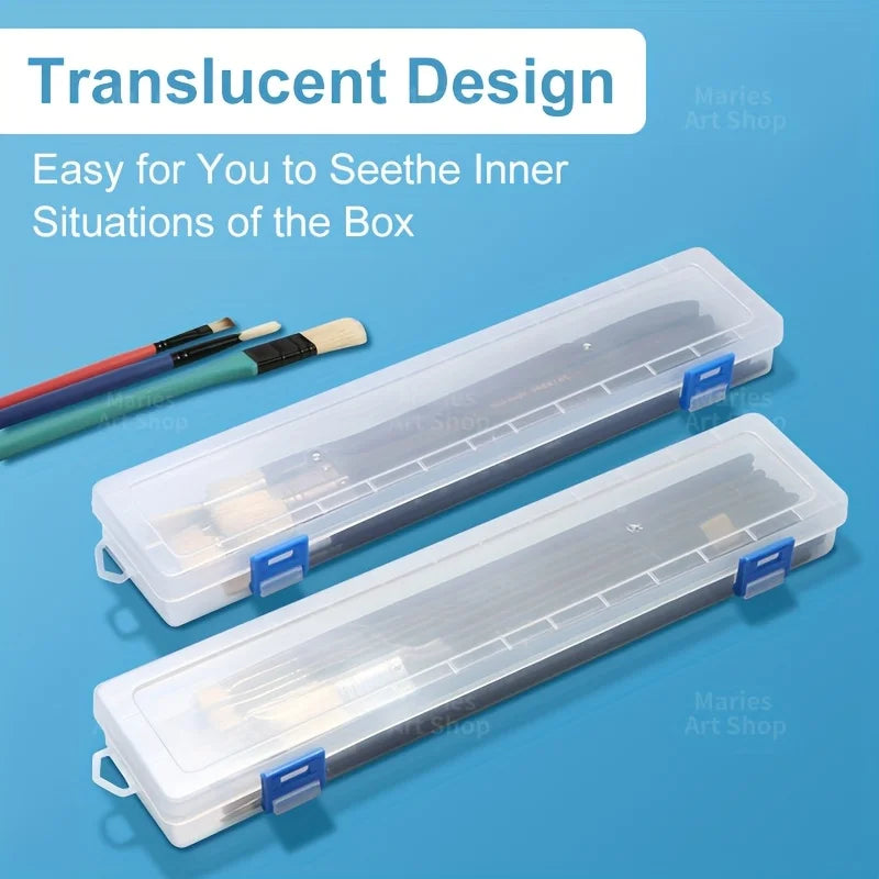 Large Translucent Brush & Pencil Storage Case | Art Organizer Art Supply Organizer Babs