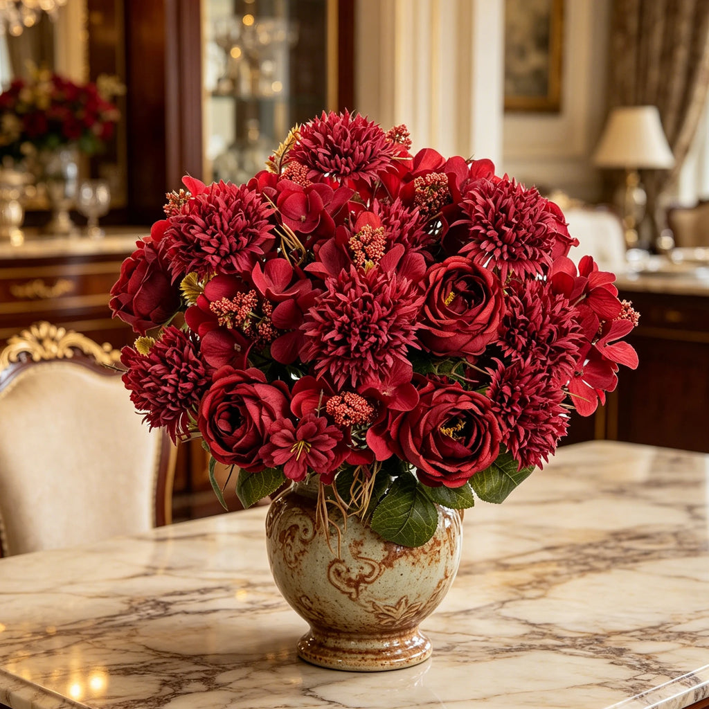 Silk Rose & Peony Artificial Flower Bouquet | Wedding Décor Artificial Flower Bouquet Babs