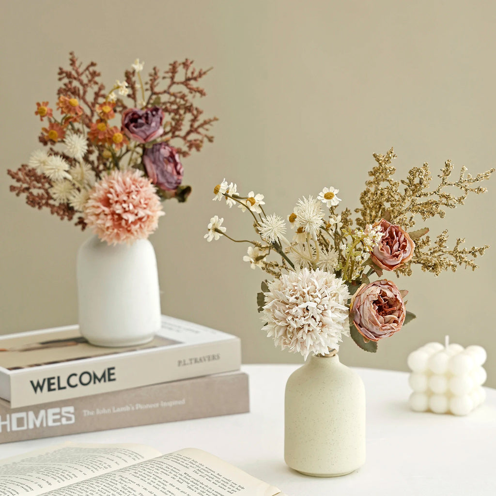 Artificial Silk Peony Bouquet – Wedding & Home Table Décor Artificial Flower Bouquet Babs