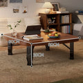 Folding Tatami Coffee Table – Minimalist Low Side Table 80cm Folding Coffee Table Babs Square-Brown-80CM