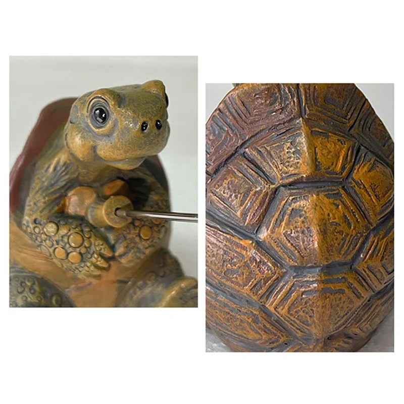Cute Rope Fishing Turtle Resin Statue – Garden & Home Decor Garden Resin Statue Babs