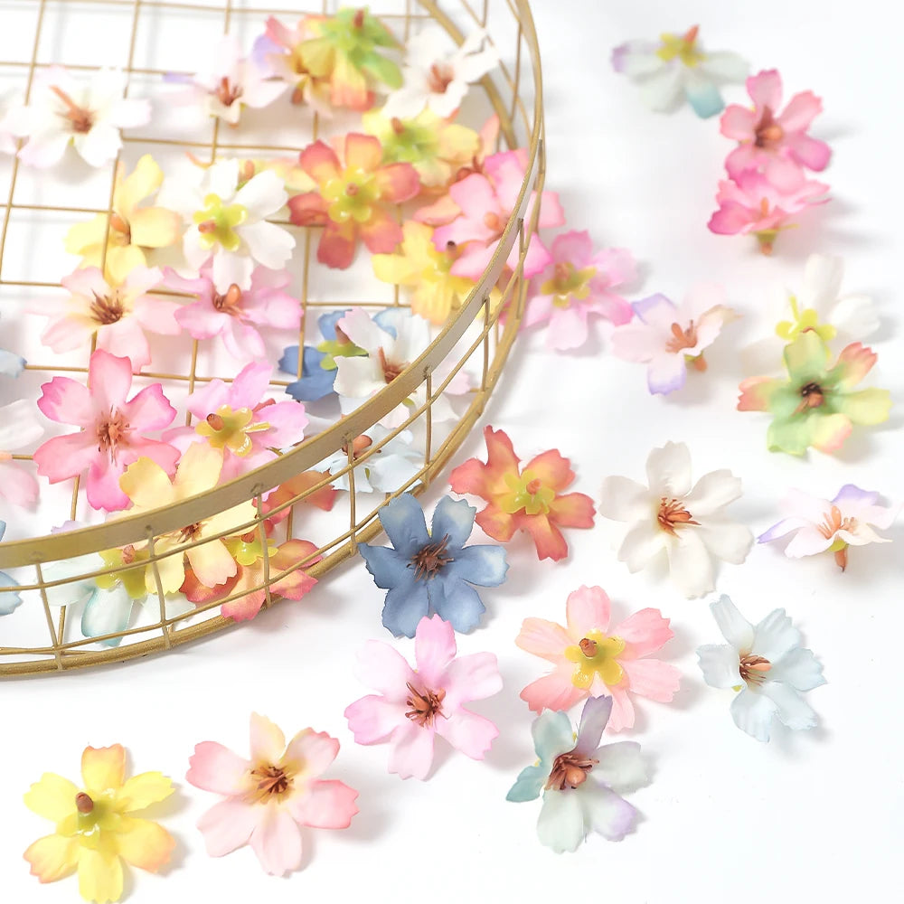 50/100Pcs Silk Artificial Rose Heads – Wedding & Home Decor Artificial Flower Heads Babs