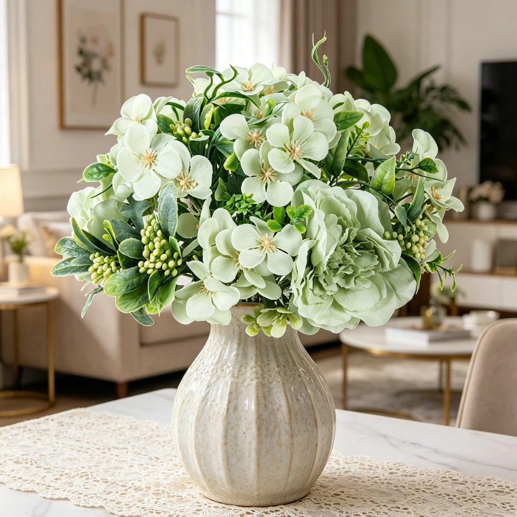 Artificial Silk Peony Bouquet – Fake Flowers for Home & Wedding Artificial Flower Bouquet Babs